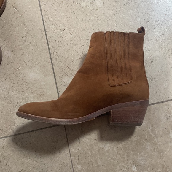 Michael Kors Brown Suede Heeled Ankle Boots - Picture 1 of 7